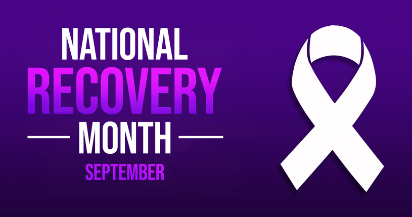 National Recovery month - September - white ribbon